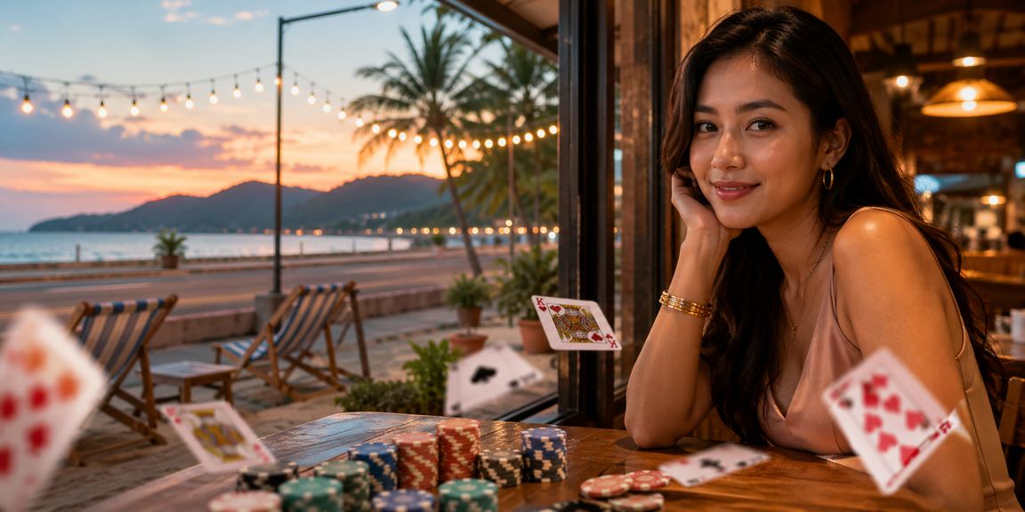 Permainan kad poker bergaya Malaysia di Kuantan Pahang dengan suasana kasino langsung